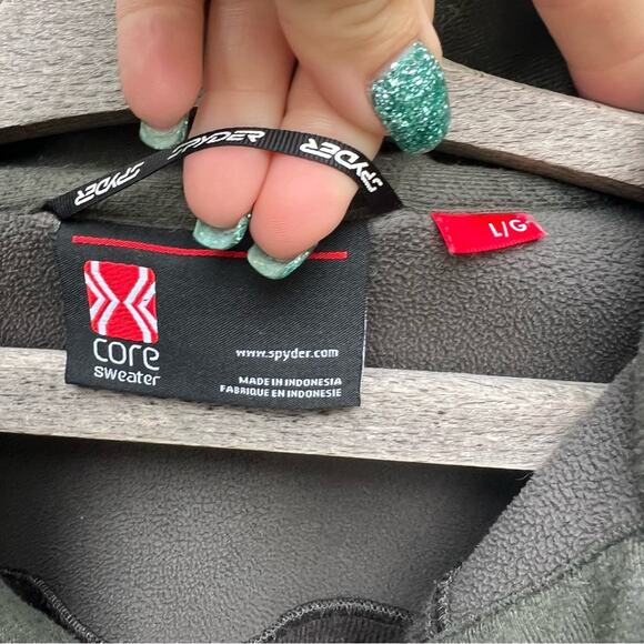 Spyder Nordic Henley Mid-weight Core Sweater Gray Black LARGE - Picture 4 of 7